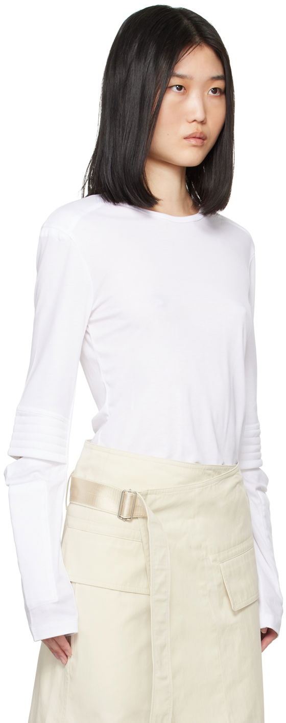 Tričko Helmut Lang Helmut Lang Astro Crew Long Sleeve T-Shirt Biela | O05HW502, 1