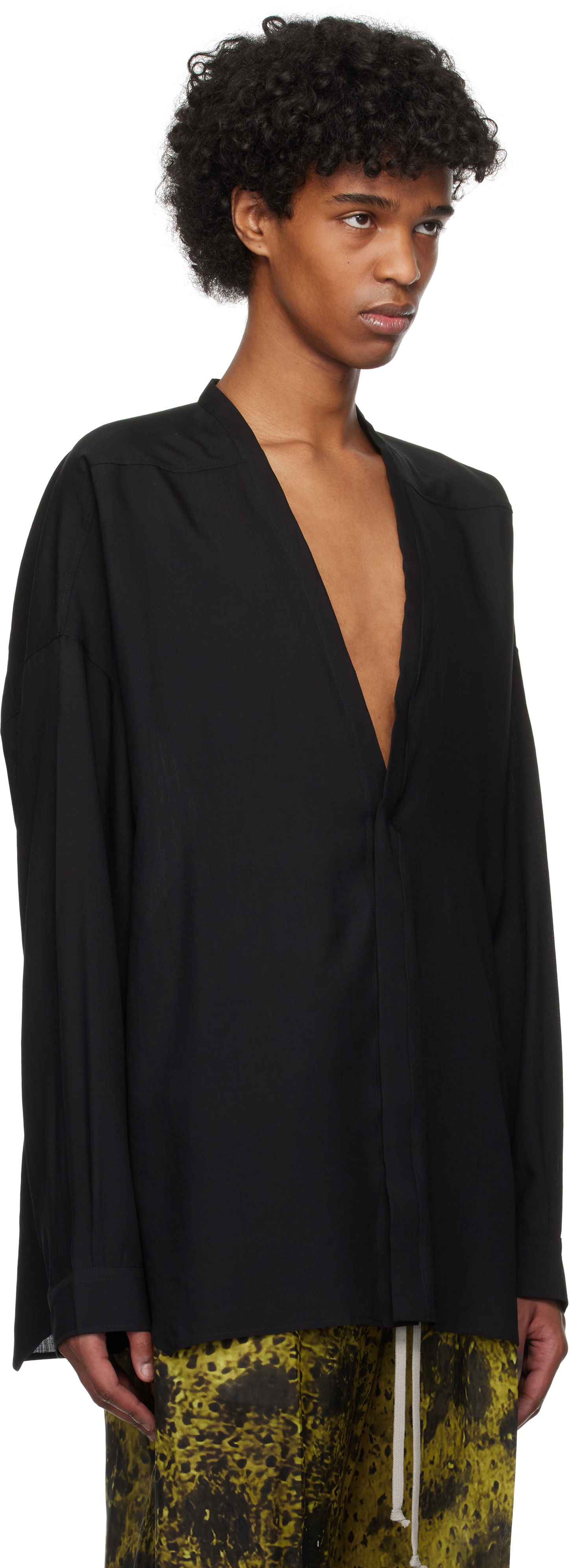 Košeľa Rick Owens Rick Owens Hollywood Lido Larry Shirt Čierna | RU01E5294 WG, 1