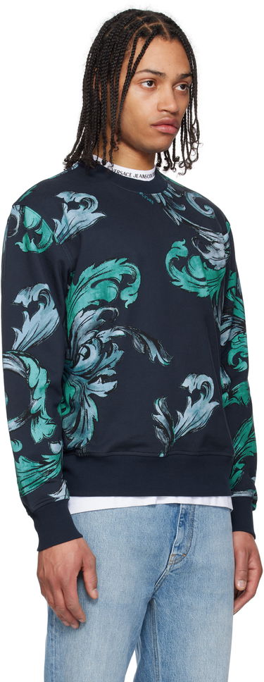 Sveter Versace Versace Jeans Couture Graphic Print Sweatshirt Navy | E78GAI3R0_EFS190, 1