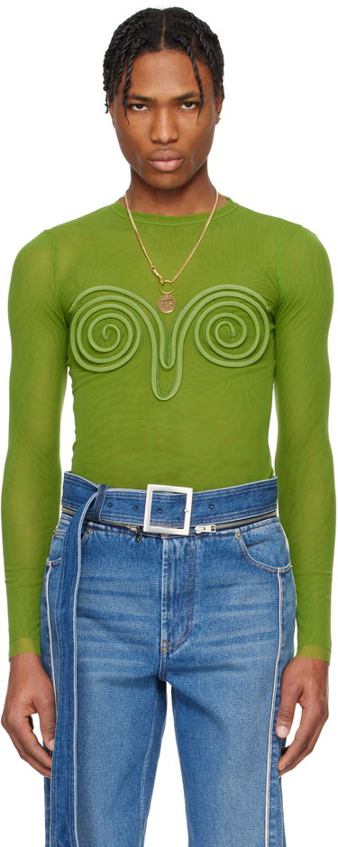 Tričko Jean Paul Gaultier Jean Paul Gaultier 3D Spirale T-Shirt Zelené | 25/34-F-TO271B-T001-43, 0