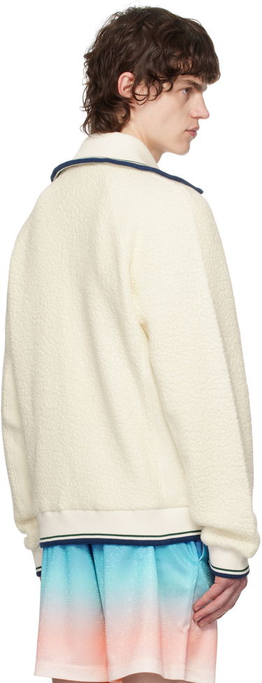 Bunda Casablanca Casablanca Cashmere Zip-Up Sweater Biela | MPS25-JTP-332-01, 2