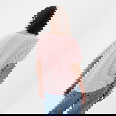 Tričko GAP Shortsleeve Linen Blend Scoop Tee Light Peony Ružová | 878230-01, 1