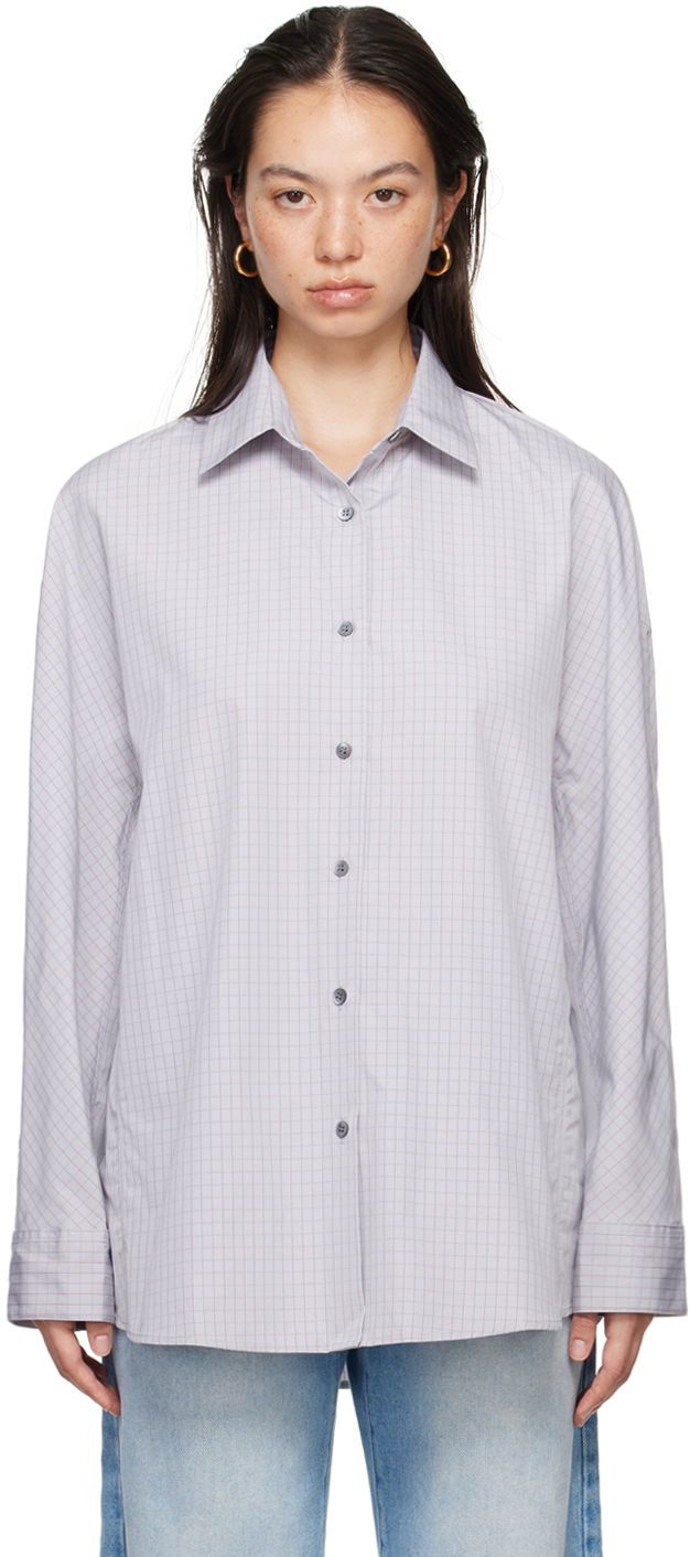 Košeľa Dries Van Noten Check Shirt Modrá | 242-010701-9247