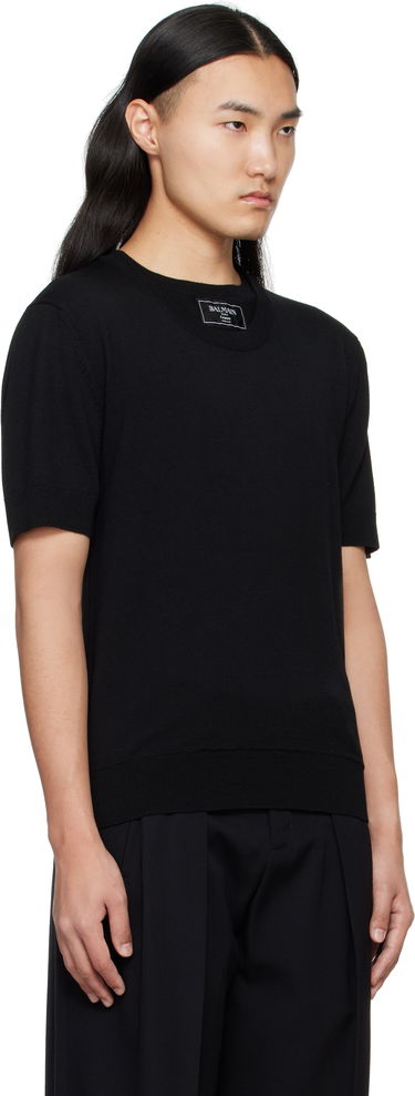 Sveter Balmain Balmain Knit T-Shirt Čierna | EH1AL027KH92, 1