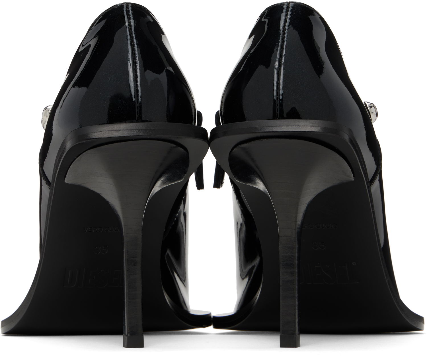 Oblečenie Diesel Diesel D-Tona SC Patent Leather Heeled Ankle Boots Čierna | Y03531 PS598 D-TONA D-TONA SC, 1