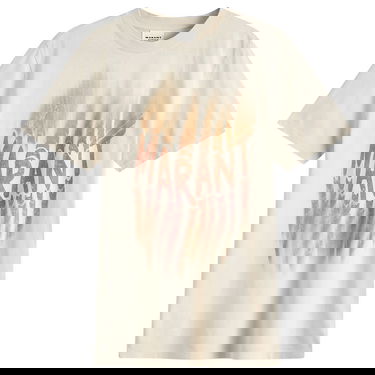 Tričko Isabel Marant Étoile Spray Logo T-Shirt Béžová | TS0147FA-C1N07E, 0