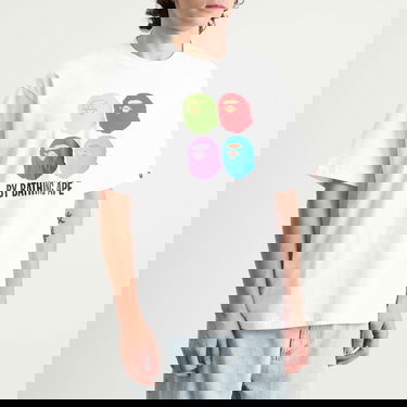 Tričko BAPE Multi Ape Head T-Shirt Biela | 001TEL801318M-WHT, 2
