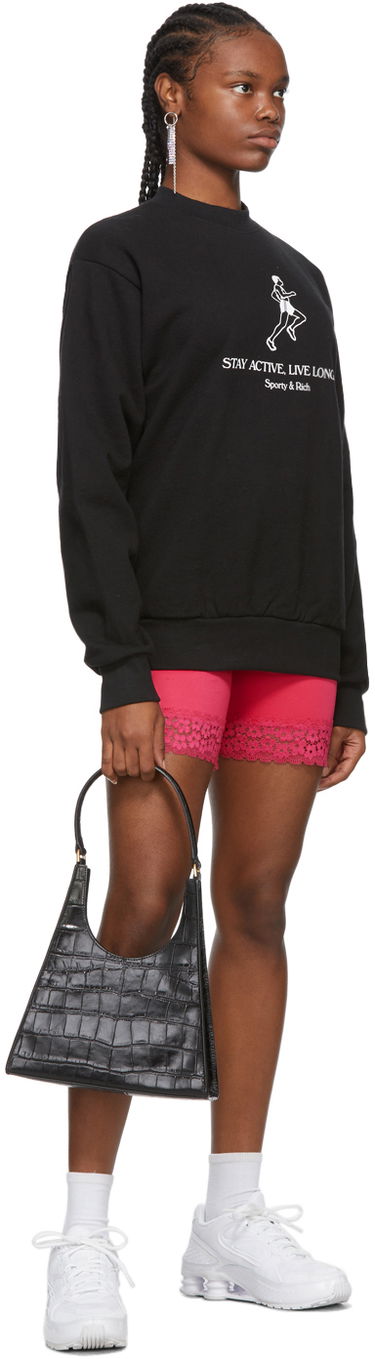 Mikina Sporty & Rich Sporty & Rich 'Live Longer' Sweatshirt Čierna | Live Longer Crewneck, 3