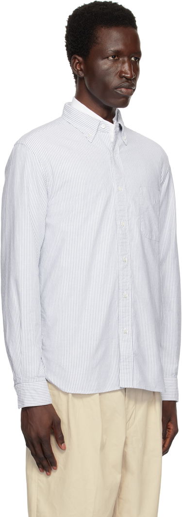 Košeľa BEAMS BEAMS PLUS BD Oxford Candy Stripe Shirt Modrá | 38110012139, 1