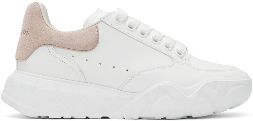 Court Trainer Sneakers "White & Pink"