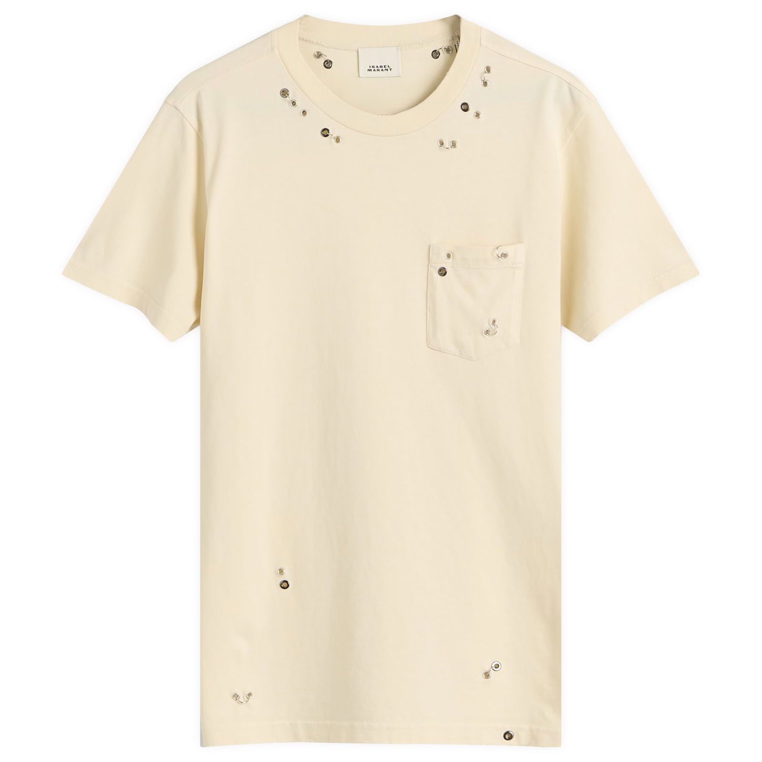 Tričko ISABEL MARANT Isabel Marant Yazrane Pierced T-Shirt Béžová | 25HTS0302FA-C4N05I-23EC, 1