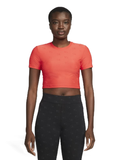 Crop Top Nike Air Women's Short-Sleeve Crop Top Červená | DV4368-696