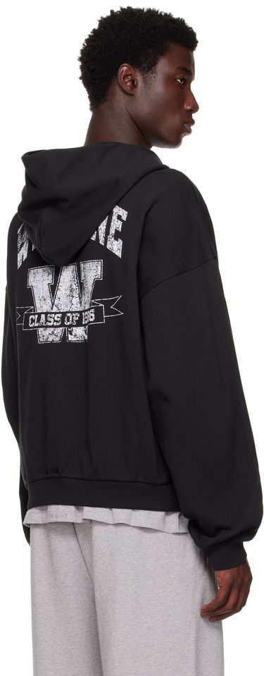 Mikina We11done We11done Collegiate Zip-Up Hoodie Čierna | WD-TJ2-25-846-U-BK, 2