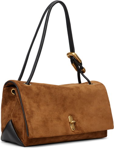 Taška cez rameno Marc Jacobs Suede 'The Large Dual' Shoulder Bag with Gold-Tone Hardware Hnedá | 2F5HSH039H01, 1
