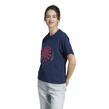 Tričko adidas Performance Women's Floral Graphic Cropped T-Shirt Modrá | IM2390, 0