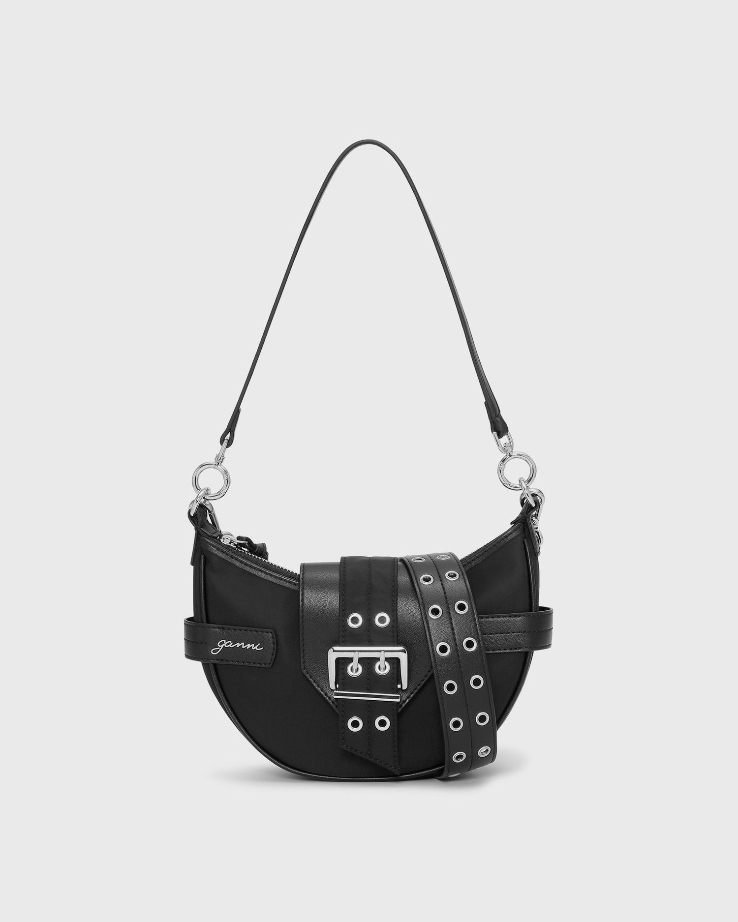 Kabelka GANNI Bucky Bag Small Crossbody Nylon Čierna | A6134-099, 0