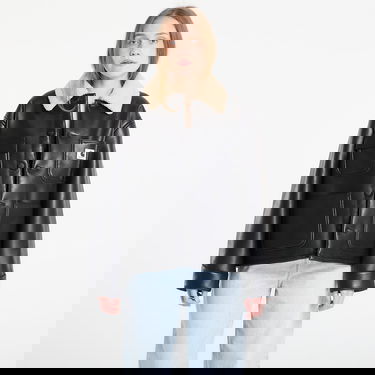 Kabáty Carhartt WIP Shepton OG Michigan Faux Leather Shearling Collar Coat Čierna | I035975.1LMXX, 0