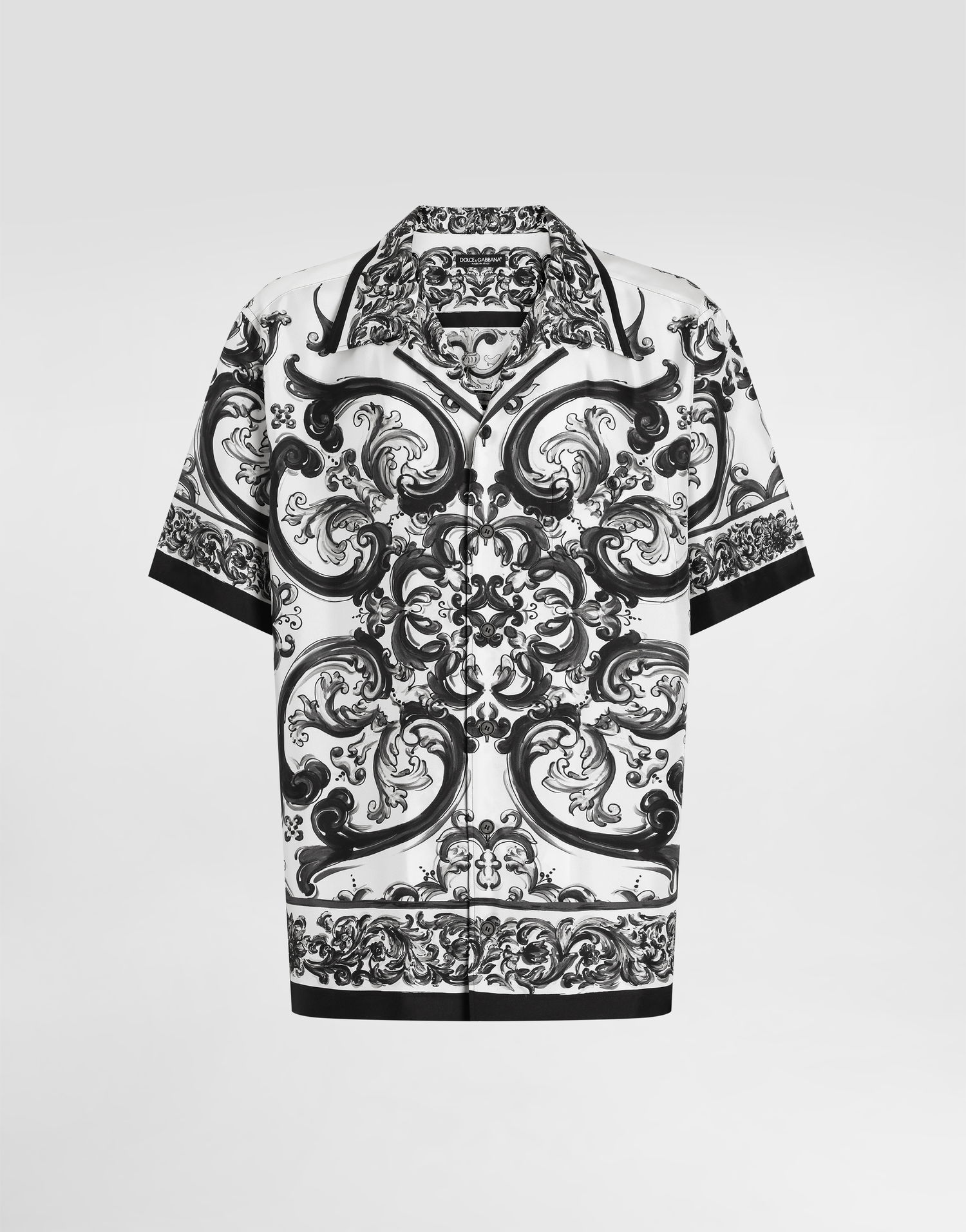 Košeľa Dolce & Gabbana Dolce & Gabbana Majolica Print Silk Twill Shirt Biela | G5JH9THI1S6HX5DQ, 0