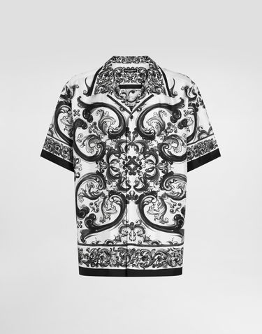 Košeľa Dolce & Gabbana Dolce & Gabbana Majolica Print Silk Twill Shirt Biela | G5JH9THI1S6HX5DQ, 0