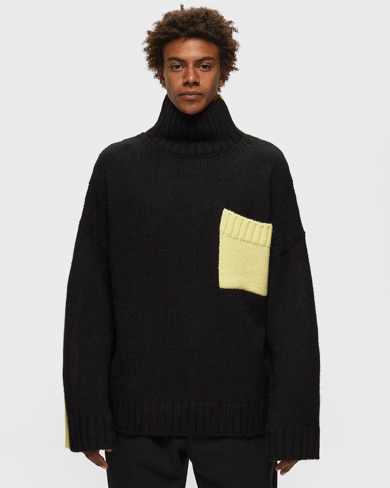 Sveter JW Anderson CONTRAST PATCH POCKET JUMPER Čierna | KW0939-YN0144-973, 1