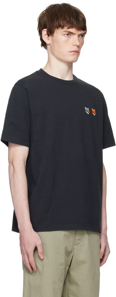 Tričko MAISON KITSUNÉ Maison Kitsuné Double Fox Head Comfort T-Shirt Čierna | OM011CFKJ0118, 1
