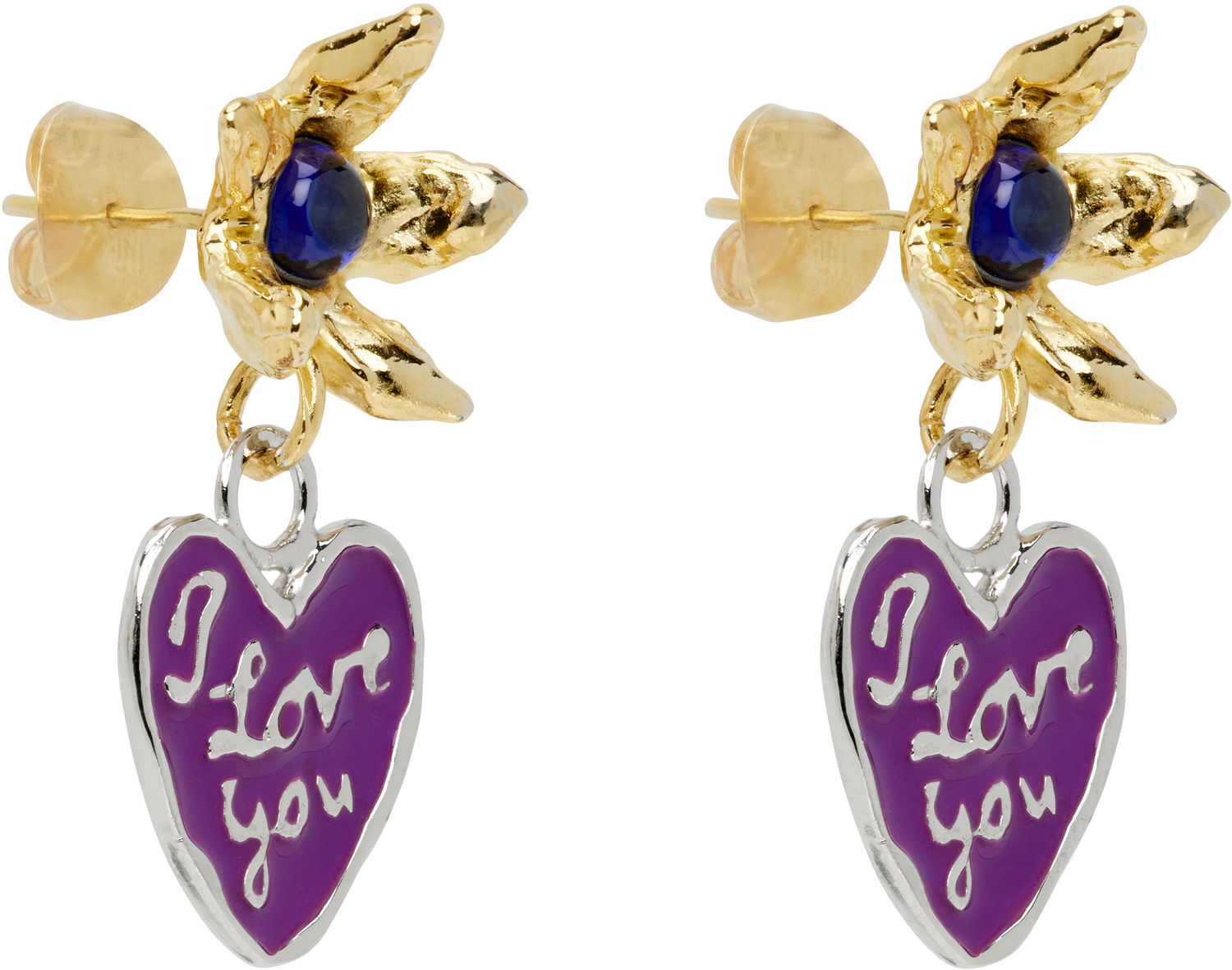 Náušnice Chopova Lowena Chopova Lowena Lovers Drop Earrings Fialová | 6568, 1