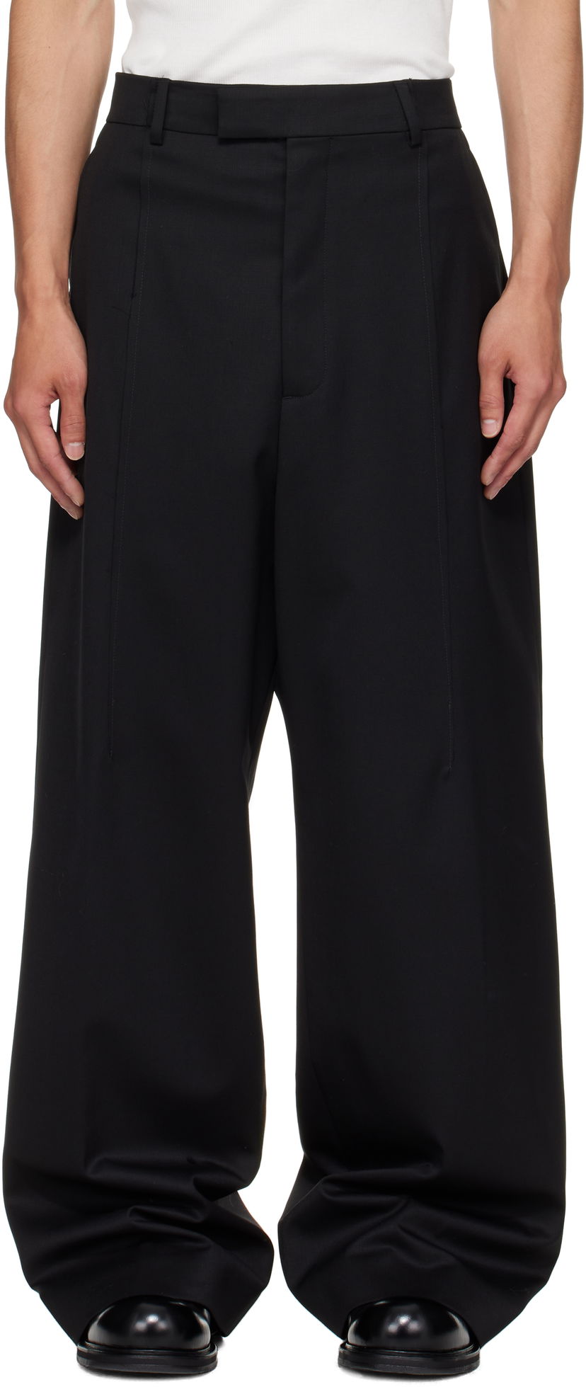 Nohavice VETEMENTS Vetements Cut Baggy Tailored Trousers Čierna | UH76TP350B