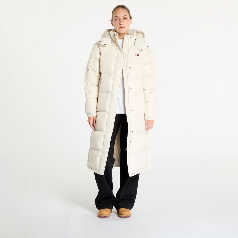 Prešívaná bunda Tommy Hilfiger Alaska Long Puffer Jacket Beige Béžová | DW0DW18860 ACG