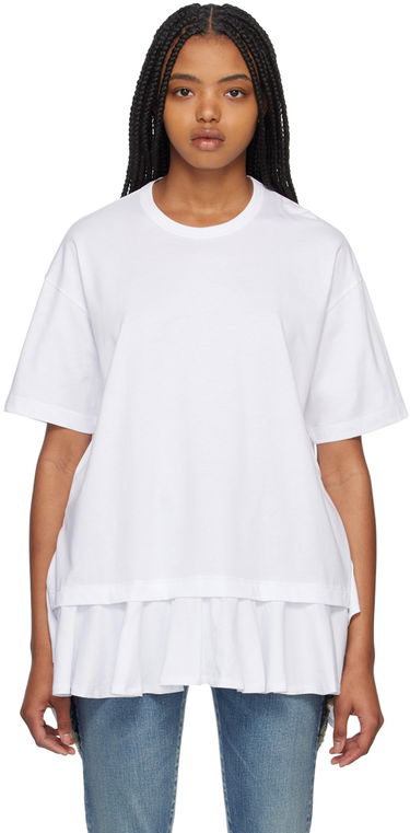 Tričko Comme des Garçons Comme des Garçons Shirt Ruffled T-Shirt Biela | FK-T018-051, 0