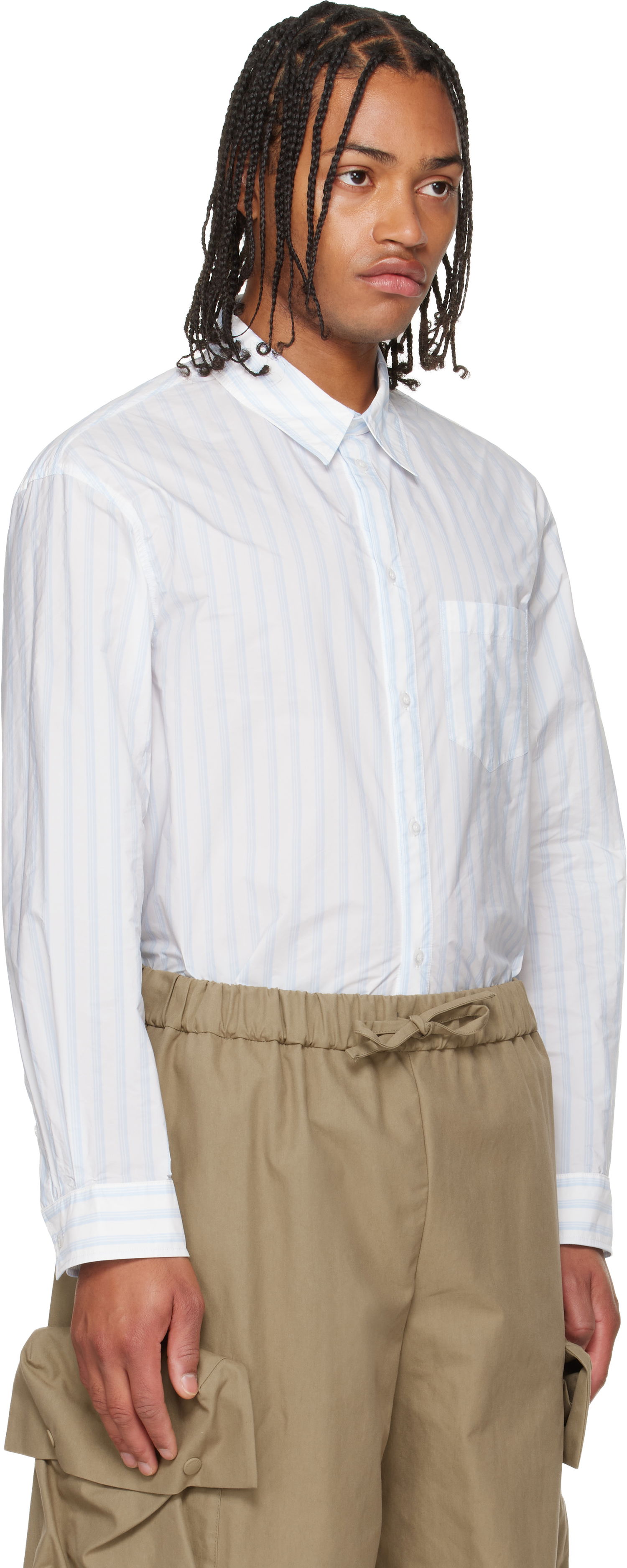 Košeľa Simone Rocha Simone Rocha Easy Striped Shirt Biela | 5394D 1222, 1
