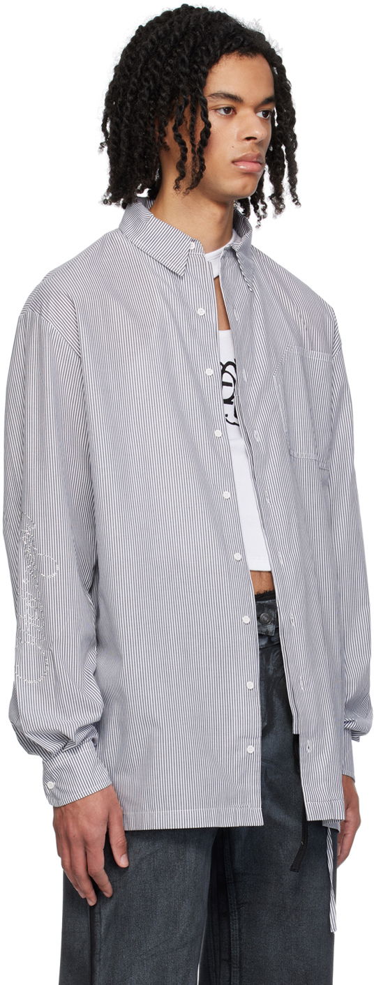 Košeľa Ottolinger Ottolinger Oversized Pinstriped Shirt Šedá | 1103101, 1