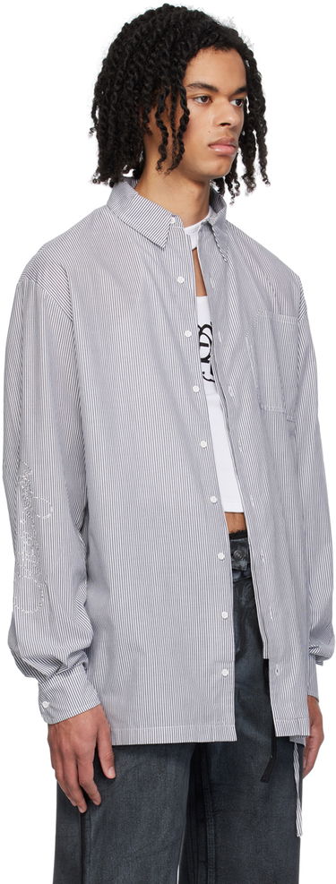Košeľa Ottolinger Ottolinger Oversized Pinstriped Shirt Šedá | 1103101, 1