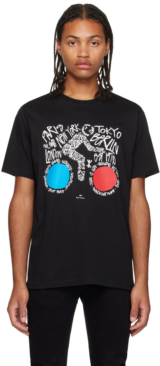 Tričko Paul Smith Paul Smith Cyclist Graphic T-Shirt Čierna | M2R-011R-LP4055-79, 0