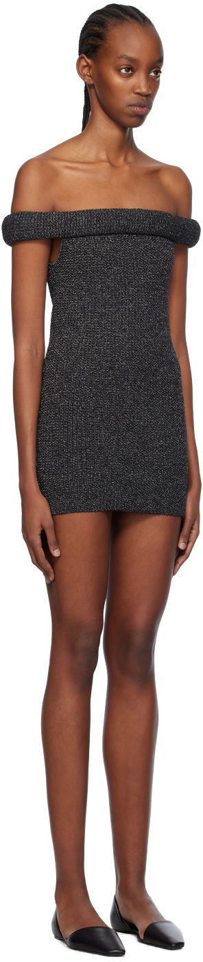 Šaty TOTEME TOTEME Roll Off-Shoulder Minidress Šedá | 241-WRT1066-YA0031, 1