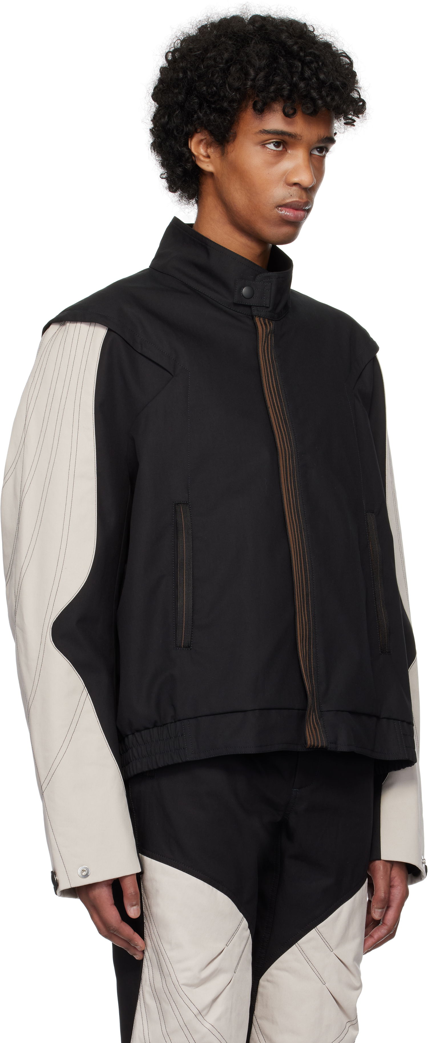 Bomber bunda KIKO KOSTADINOV Kiko Kostadinov Solix Panelled Jacket Čierna | KKSS25J05-44, 1