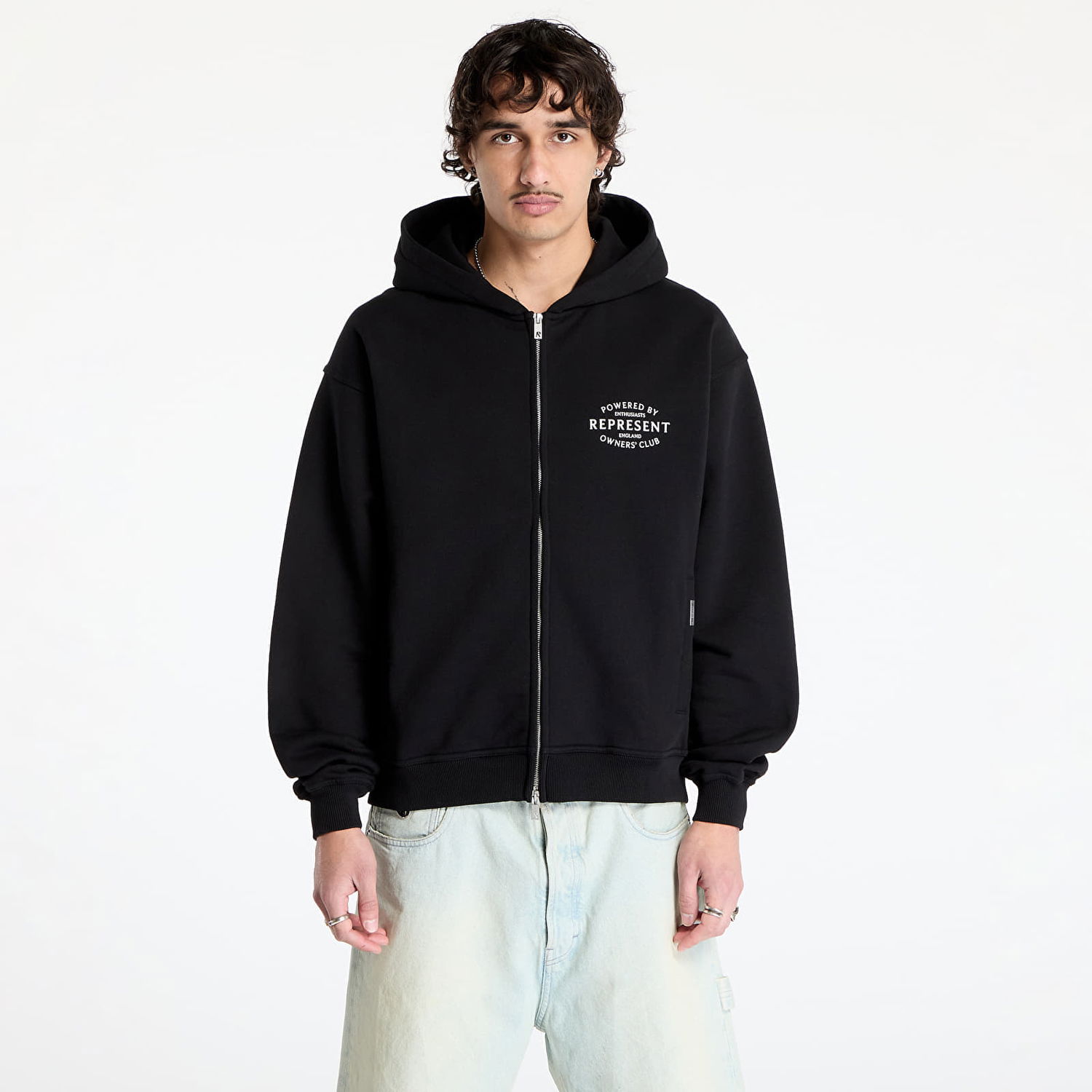 Mikina Represent Clo REPRESENT Owners Club Stamp Zip Up Hoodie Čierna | OCM41426-001, 0