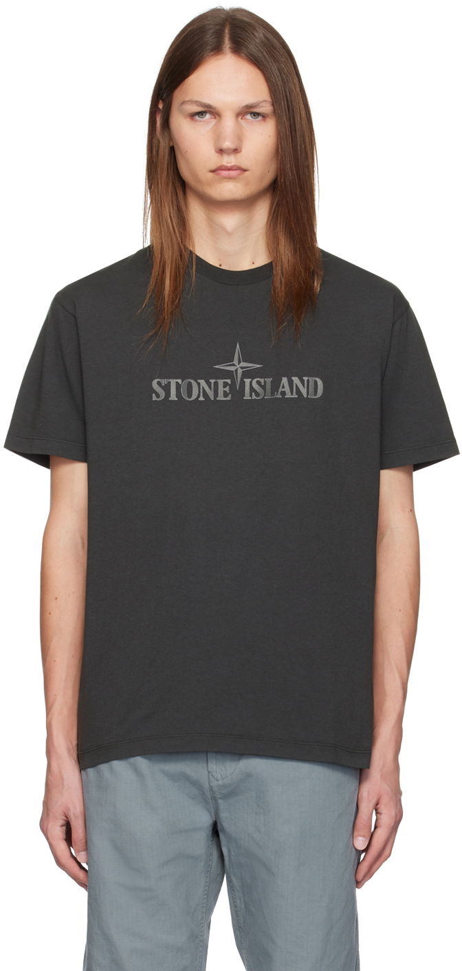 Tričko Stone Island Gray Bonded Logo T-Shirt Šedá | 81152NS80, 0