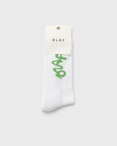 Ponožky ØLÅF Olaf Signature Logo Socks Biela | A200818-OPTICAL-WHITE, 0