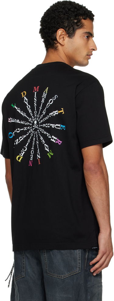 Tričko Mastermind WORLD 'Mastermind World' Collection Vertical Acronym Text Print Short Sleeve T-Shirt Čierna | MW25S15-TS061-011, 2