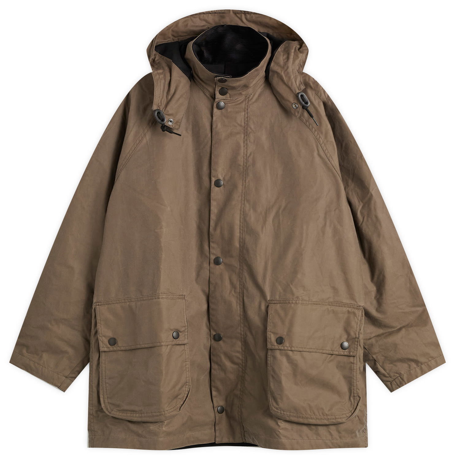 Parka Barbour Margaret Howell Stand Collar Wax Parka Jacket, Size Large Hnedá | MWX2513OL52, 1