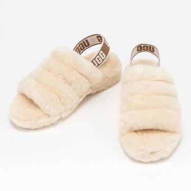 Tenisky a topánky UGG Fluff Yeah Slide "Natural" W Biela | 1095119 NAT, 2