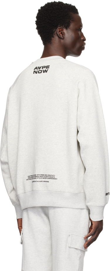 Mikina AAPE by A Bathing Ape AAPE by A Bathing Ape 'AAPE Now' Raglan Sweatshirt Šedá | AAPSWMB319XANWH2, 2