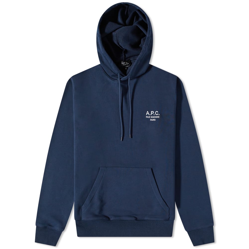 Mikina A.P.C. Marvin Small Logo Hoodie Navy | COEZD-H27733-IAJ, 0