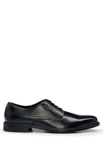 Doplnky BOSS Nappa Leather Derby Shoes with Embossed Logo Čierna | 50497869, 1