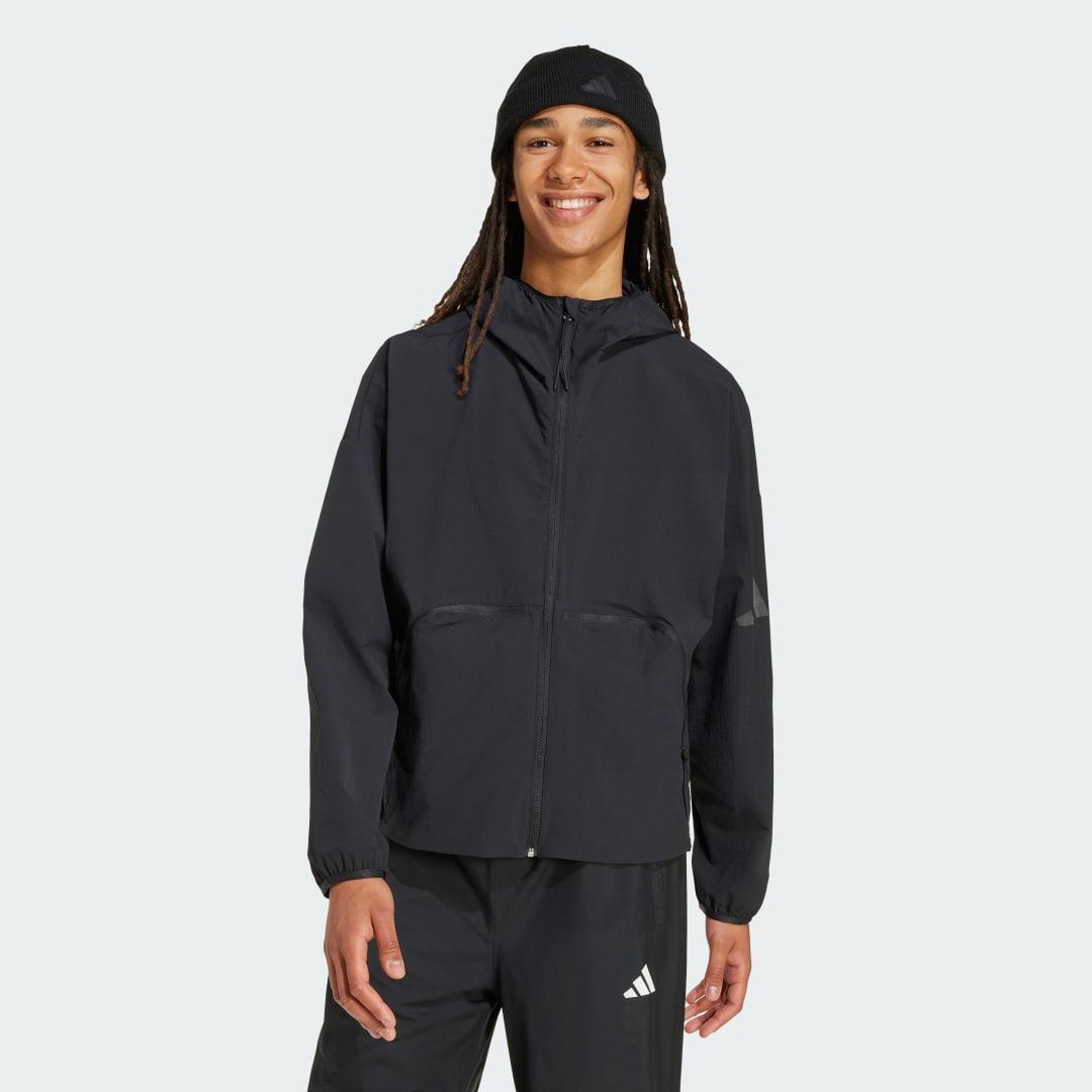 Vetrovka adidas Performance MYSHELTER Hooded Windbreaker Čierna | JM3936, 0