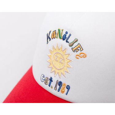 Šiltovka Karl Kani Woven Signature Trucker Cap Red/White Červená | KK7010030, 3