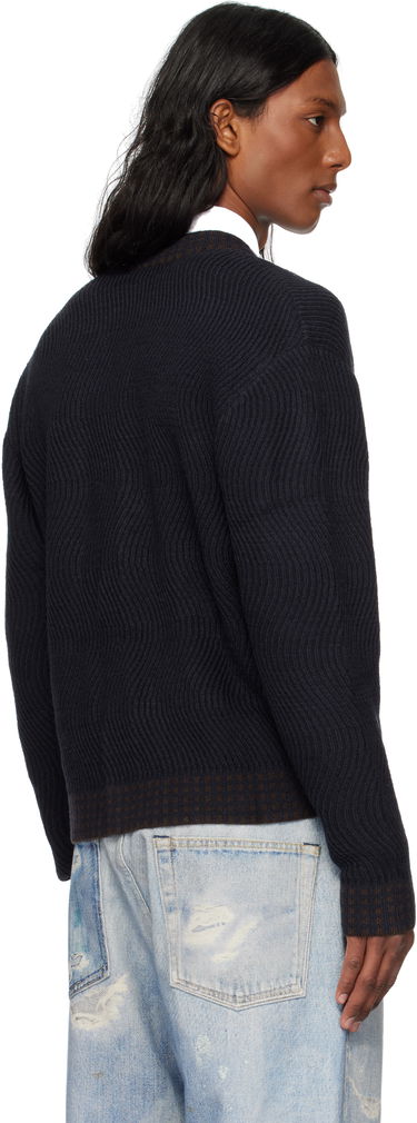 Sveter Dime Dime Wave Knit Cardigan Navy | DIME2SP253NVY, 2