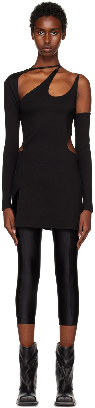 Šaty HELIOT EMIL Cutout Long Sleeve Minidress Čierna | AW22_W_11_025_P04_BLK01, 0