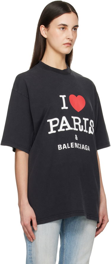 Tričko Balenciaga Balenciaga 'I Love Paris' T-Shirt Čierna | 764235 TRVU9, 1