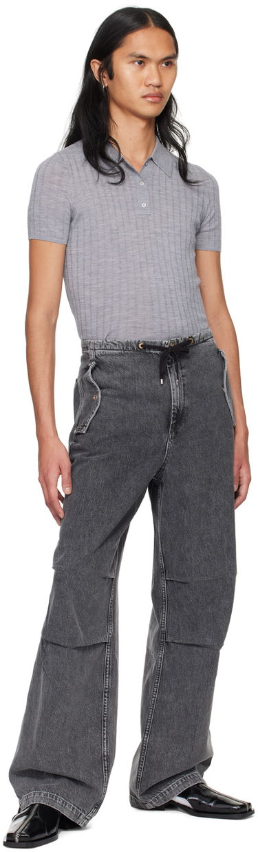 Polo tričko Dion Lee Dion Lee Button Polo Šedá | C7257PS24, 3